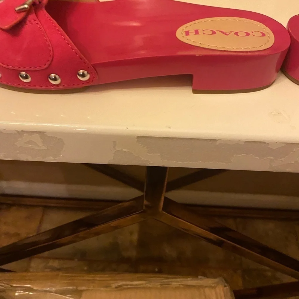 New WITH BOX PINK COACH SANDALS SIZE 6 - Picture 12 of 12